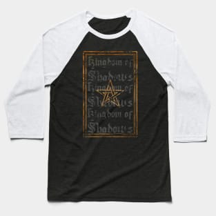 Pentgram, Kingdom of Shadows, 9th Gate, Pentacle, Sigil of Baphomet, Dark Art, Nature Sticker Baseball T-Shirt